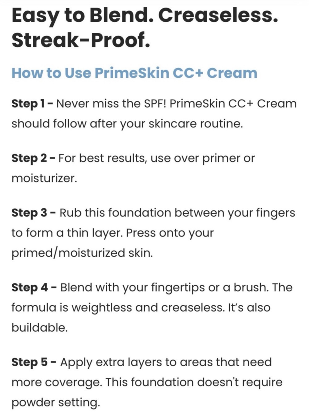 PrimeSkin CC+ Cream 
COLOR: RICH - Picture 9 of 10